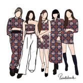 Maroon Blue Animal Patola Digital Printed Fabric Material